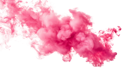 pink abstract paint texture in a square shape isolated on white background