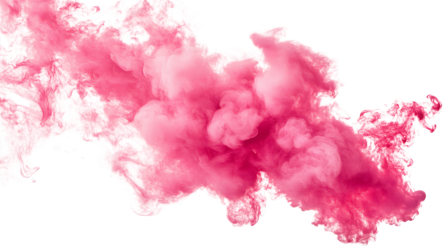 pink abstract paint texture in a square shape isolated on white background