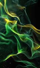 Obraz premium Aesthetic wallpaper with abstract wave background with attractive and colorful color Generate AI