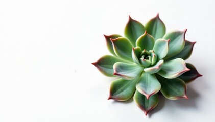 Fototapeta premium Succulent plant, isolated on white background, macro, botany, jade plant