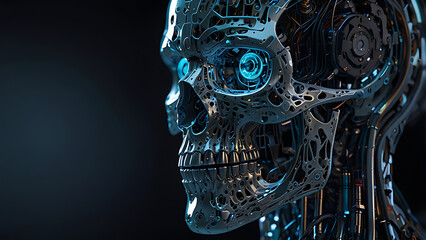 Futuristic spaceship in space