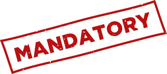 Mandatory stamp png vector.