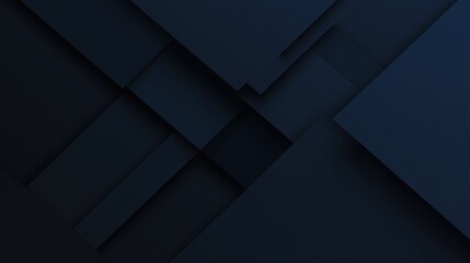 Fototapeta premium Abstract dark blue geometric background with layered shapes and shadows, suitable for modern design projects