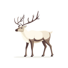 Fototapeta premium Illustration of a Majestic Deer - Full Body Vector Artwork in Elegant Style