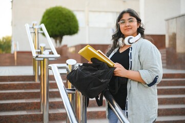 pretty indian college girl at the University