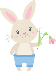 Easter Bunny, Vintage Easter Rabbit, Blue, Classic