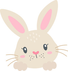 Easter Bunny, Vintage Easter Rabbit, Blue, Classic