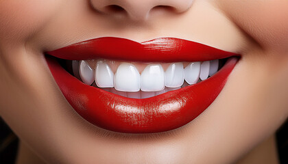 Obraz premium Beautiful smile and lips