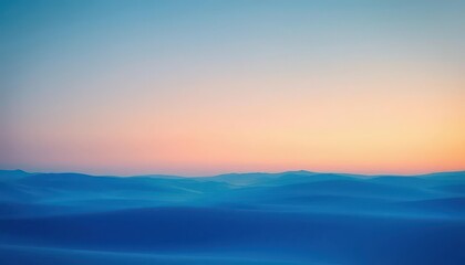 Fototapeta premium Abstract blue landscape, gradient from light to dark sky, subtle texture, twilight, cosmic