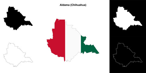 Aldama outline map