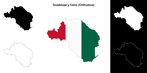 Guadalupe y Calvo outline map