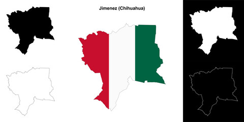 Fototapeta premium Jimenez outline map