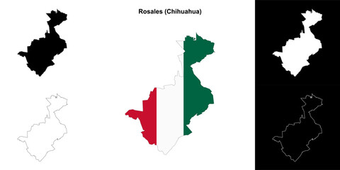 Rosales outline map