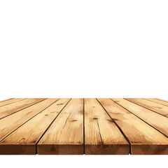 Empty Wooden Table on Rustic Blurred Background