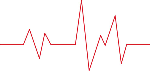 Heartbeat line icon isolated on white background. Ecg. Vector illustration.