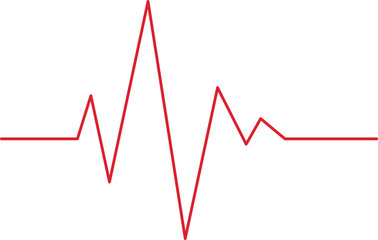 Heartbeat line icon isolated on white background. Ecg. Vector illustration.