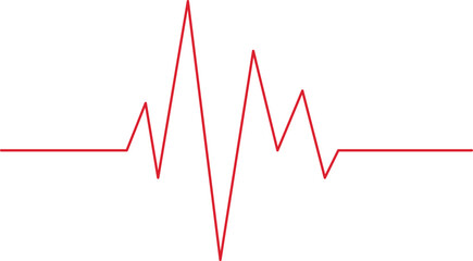 Heartbeat line icon isolated on white background. Ecg. Vector illustration.