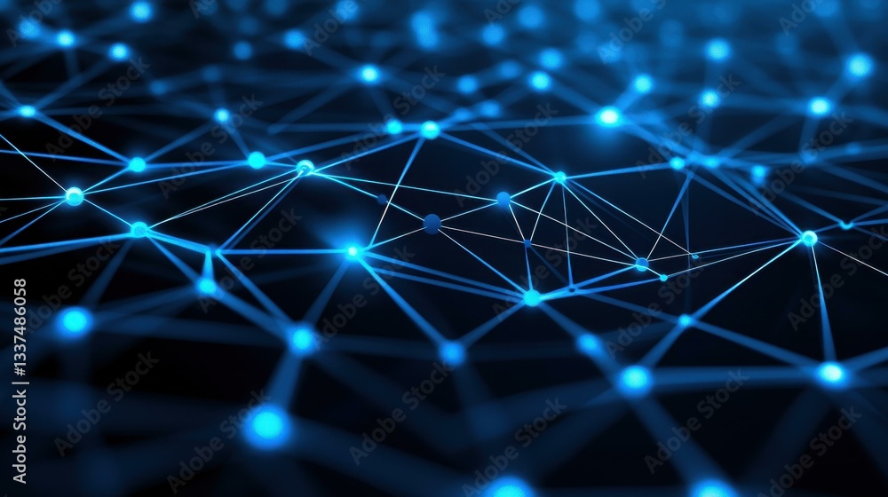Poster experience the future of document security with blockchain technology and ai, showcased in a sleek, 