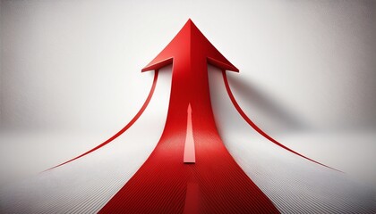 red arrow on the white