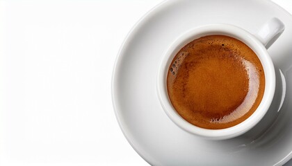 Fototapeta premium americano or espresso coffee cup isolated on white background with copy space