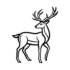 Elegant deer icon showcasing grace, nature representation concept
