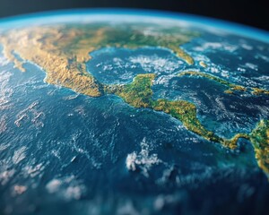 Fototapeta premium AI-powered systems analyzing global weather patterns to predict climate change impacts, Climate Change, Analytical and forward-looking