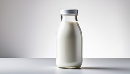bottle of milk isolated