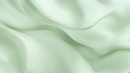 Abstract Green Draped Fabric Soft Waves