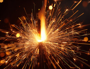 Generated image　火花と玉ボケ