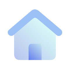 Obraz premium home icon blue
