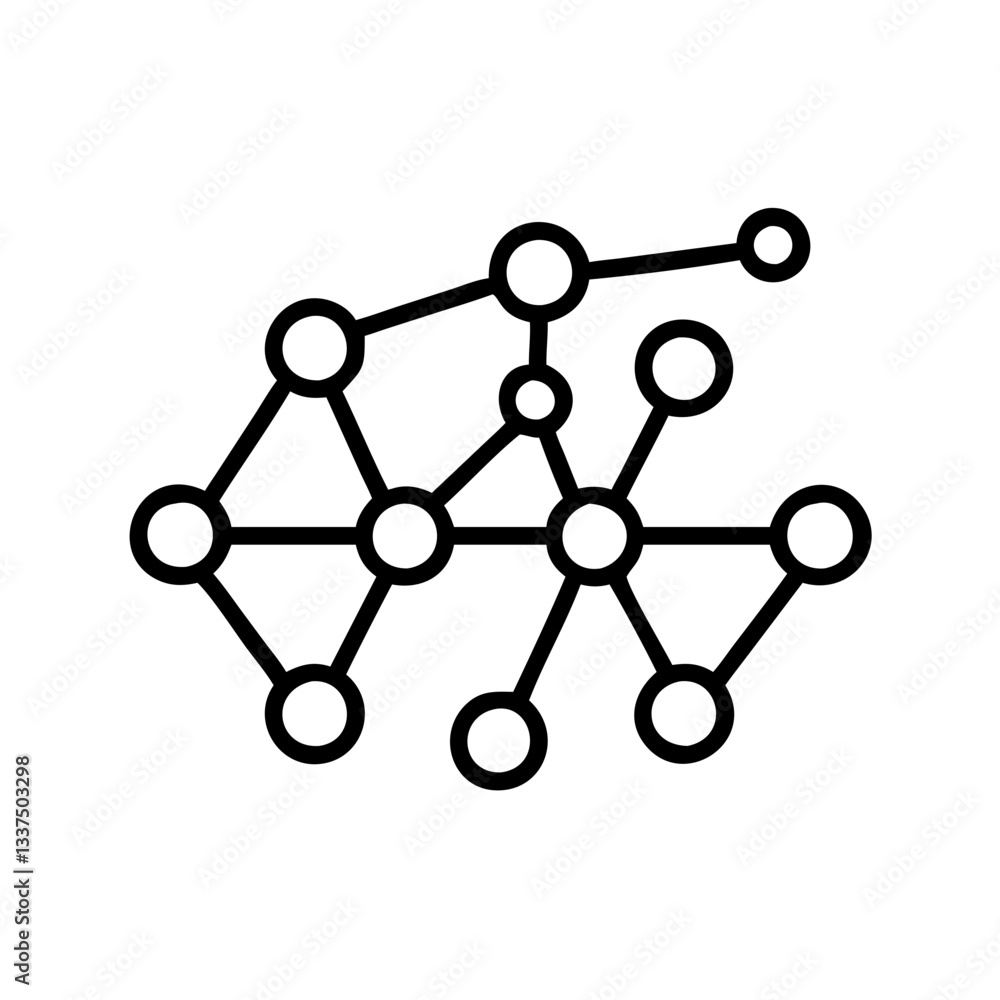 Poster abstract network icon representing connections and relationships