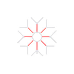 vector illustration of a snowflake