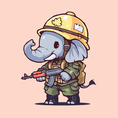 Obraz premium A cute bunny is enjoying a hot air balloon ride over a green landscape with a city skyline in the distance.