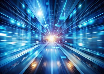 Obraz premium Abstract Cold Blue Motion Blur Background: Futuristic Tech Drone Photography