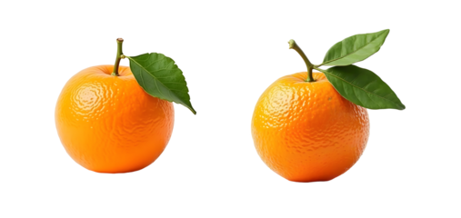 set of two 
Orange fruit isolated. Whole orang on white background