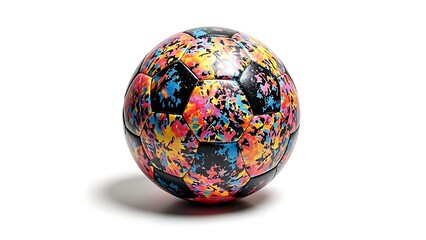 Vibrant Abstract Soccer Ball: Colorful, Multicolored, Sport, Pattern, Design, Game, Play, Activity, Recreation, Ball