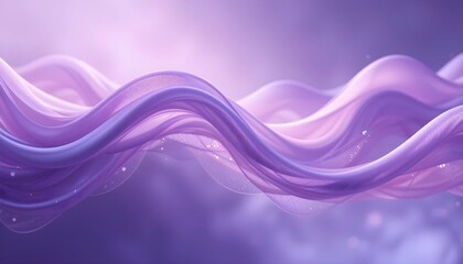 Obraz premium Ethereal abstract background with flowing purple waves and sparkling lights.