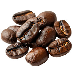 Naklejka premium Pile of roasted coffee beans, a visual delicacy for coffee lovers