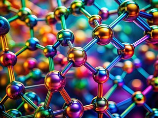 Abstract Hexagon Geometric Chemical Background: Macro Molecular Structure Design