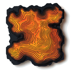 Intricate Abstract Wood Art with Burnt Black Pattern
