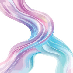 Flowing Iridescent Liquid Waves in Pastel Colors