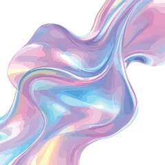 Flowing Iridescent Liquid Waves in Pastel Colors
