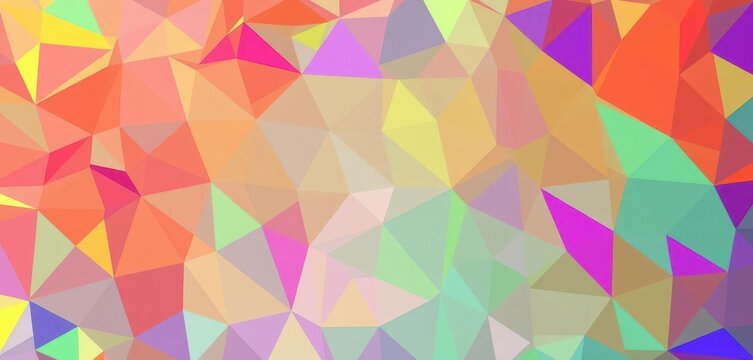 Intersecting vibrant polygons forming a dynamic, multicolored abstract background, digital, energy
