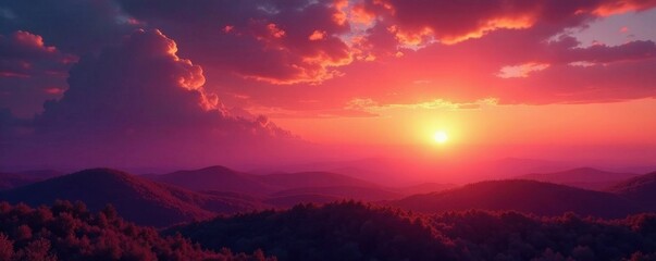 Striped big top glows, sunset hues paint the sky , event, colors