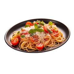 Spaghetti with Tomato Sauce and Basil
