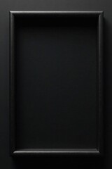 Subtle black frame against a jet black background, shadow, elegant, black