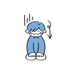 反省する人のイラスト