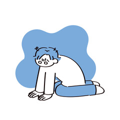落ち込む人のイラスト