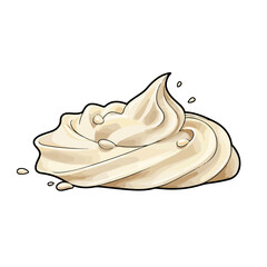 vector illustration of a splash of yogurt