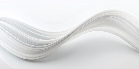 Obraz premium Abstract White Line Wave Background: Minimalist Modern Design Texture